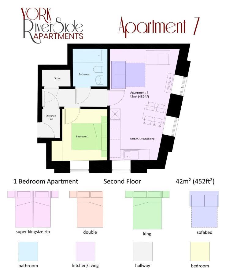 Apartment 7 1 Bedroom, Sleeps X 4 York Exteriör bild